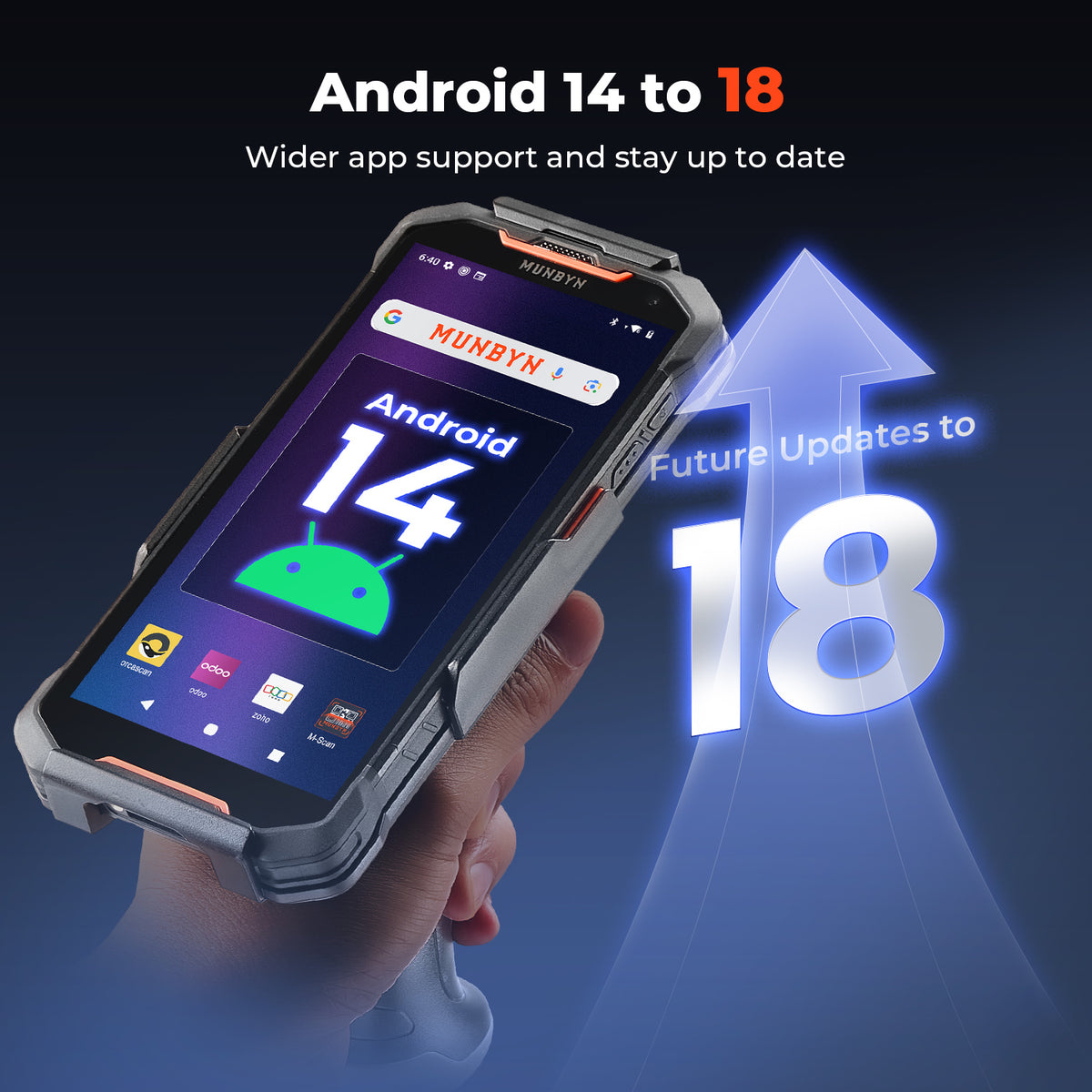 MUNBYN AS01P Android Barcode Scanner für Lagerinventur