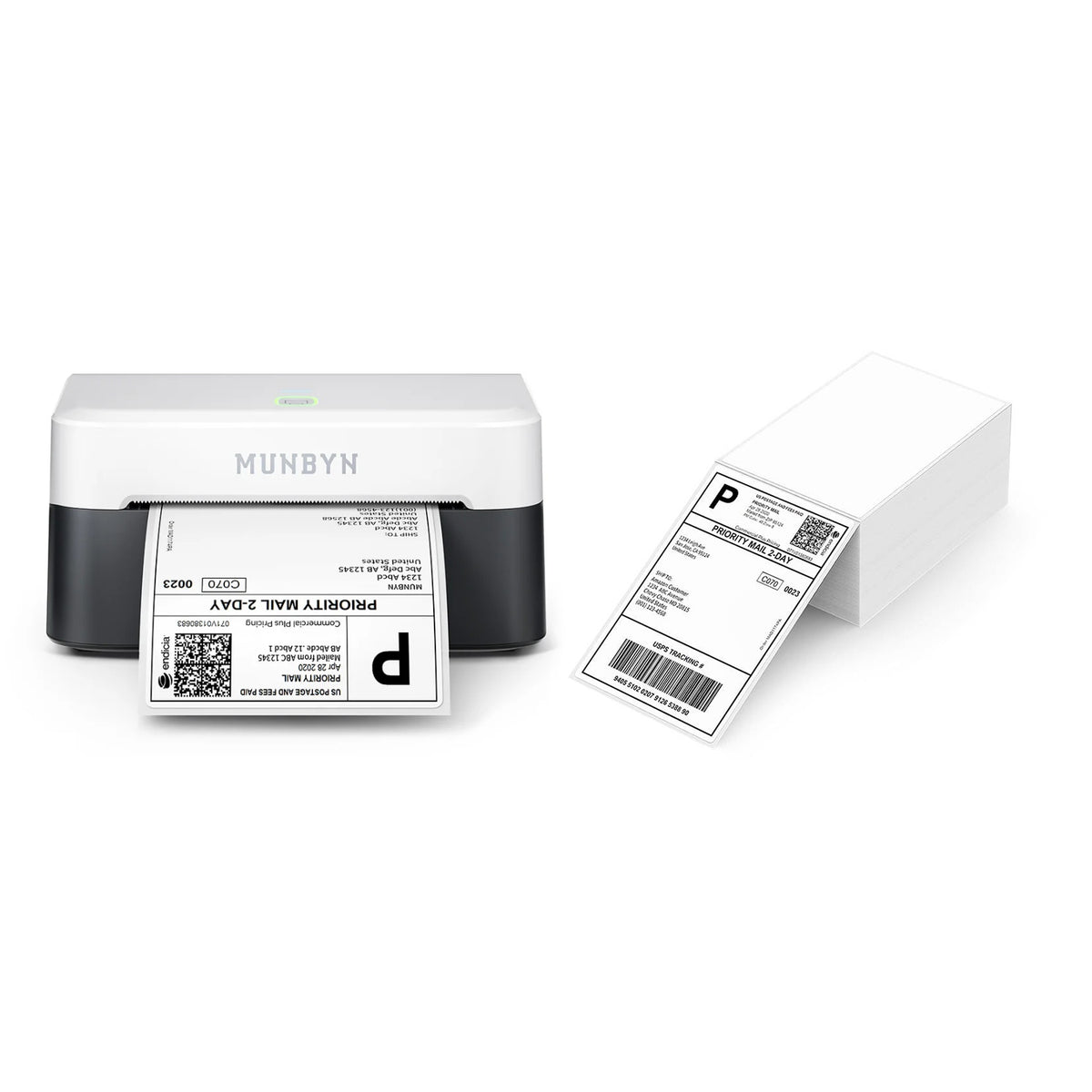 MUNBYN RW403B Bluetooth Thermodrucker für Versand- und Produktetiketten