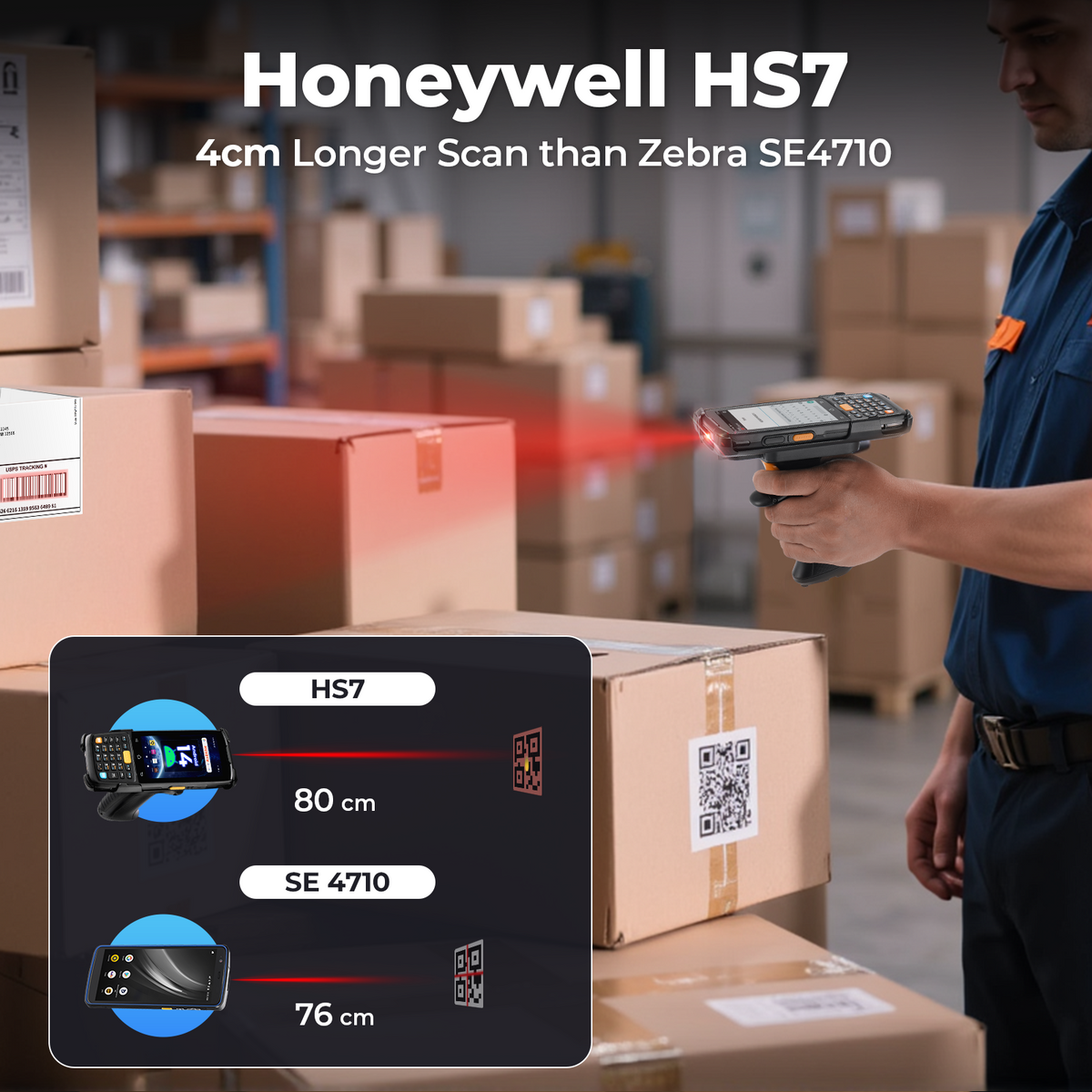 MUNBYN MC005 Android 14 Barcode Scanner mit physischen Tasten