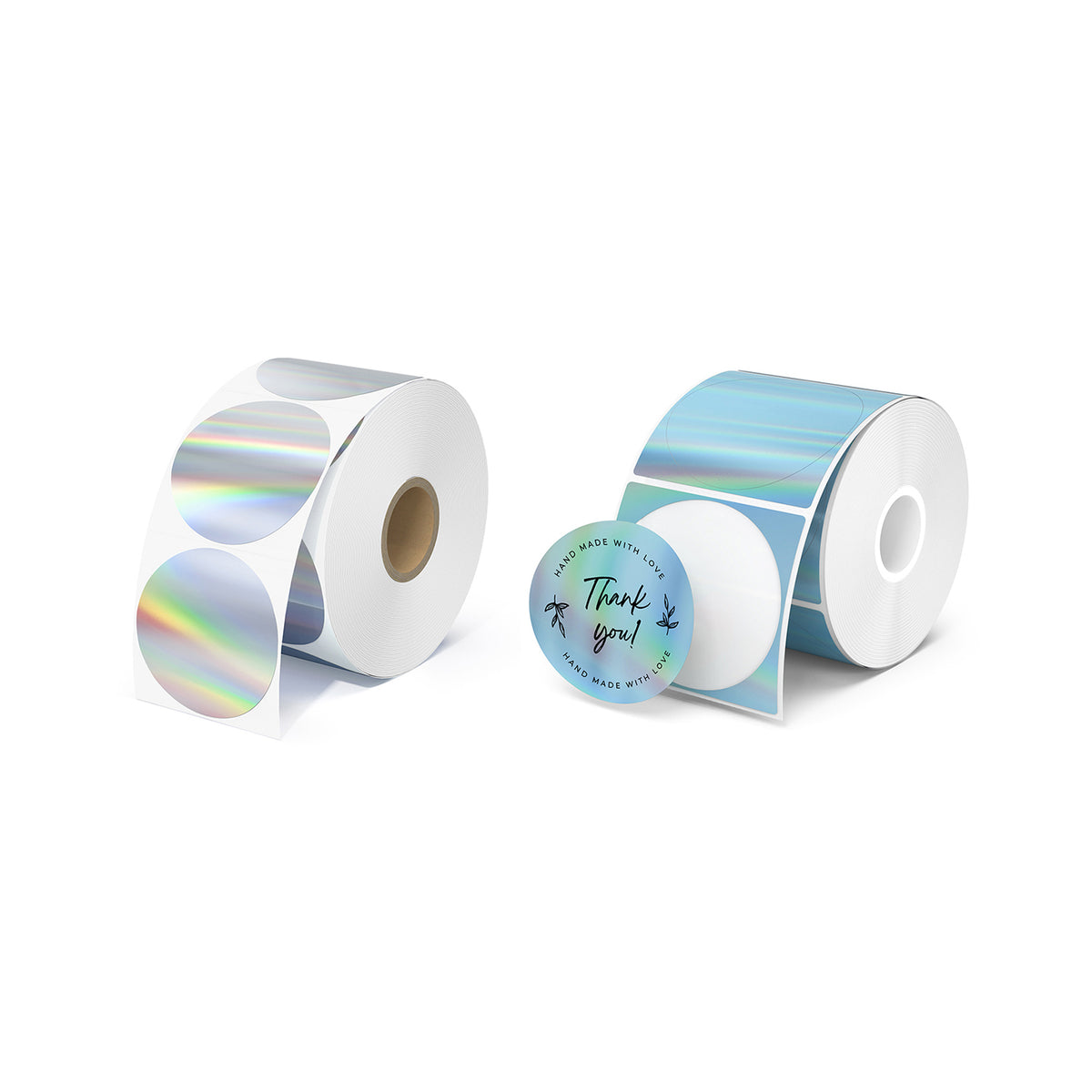 MUNBYN 2" holografische Thermoetiketten Kit für Produktverpackung