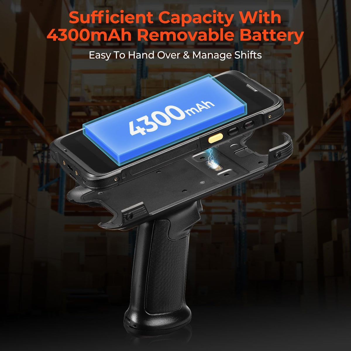 MUNBYN IPDA101P Android Barcode Scanner mit Pistolengriff