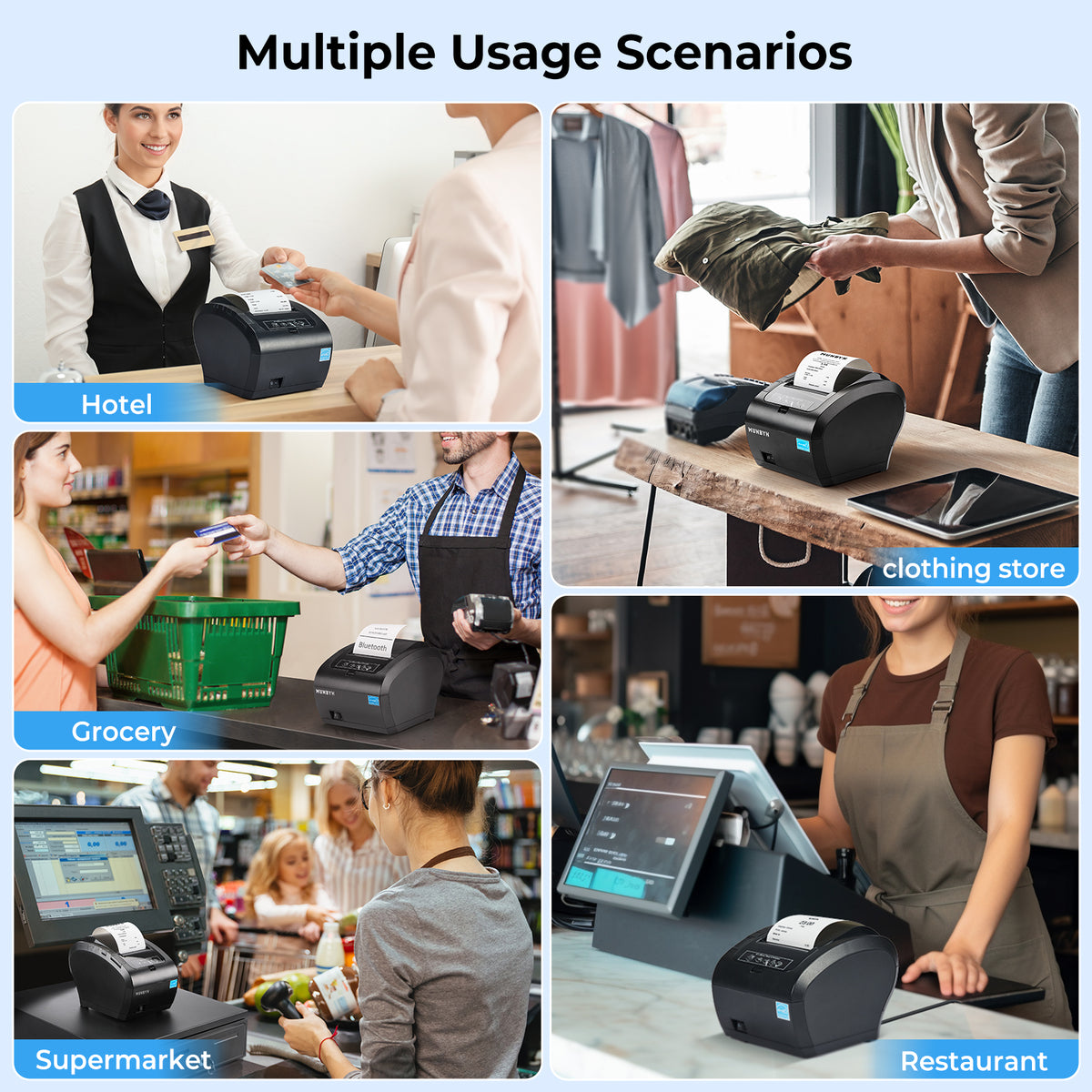 MUNBYN 047P-USEB Bluetooth Bondrucker mit MFi-Zertifizierung