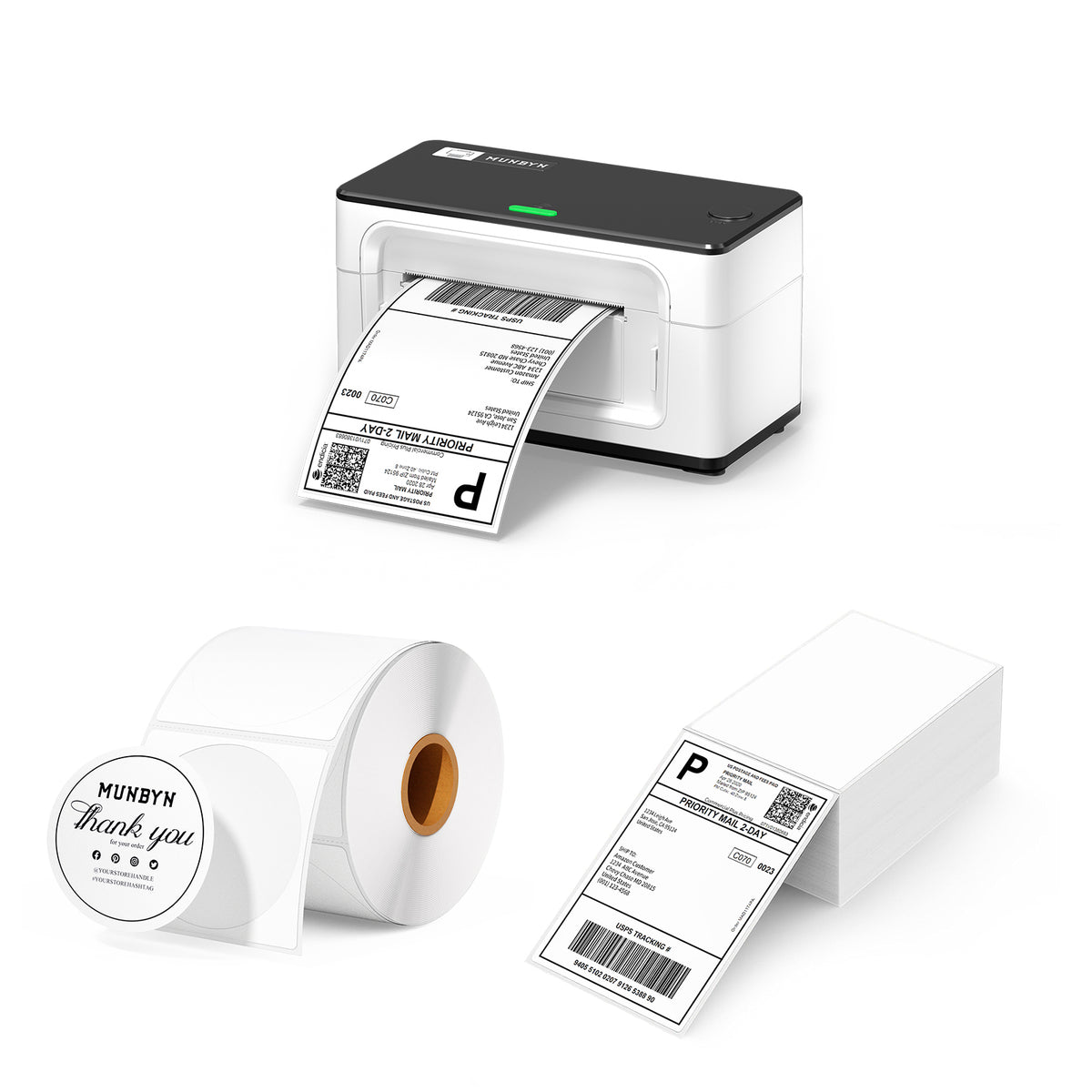 MUNBYN RW941B Bluetooth Thermal Printer Kit for High Shipping Demand