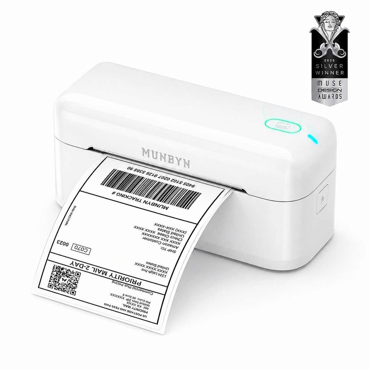 MUNBYN RW402B Bluetooth Thermodrucker für tägliche Versandetiketten