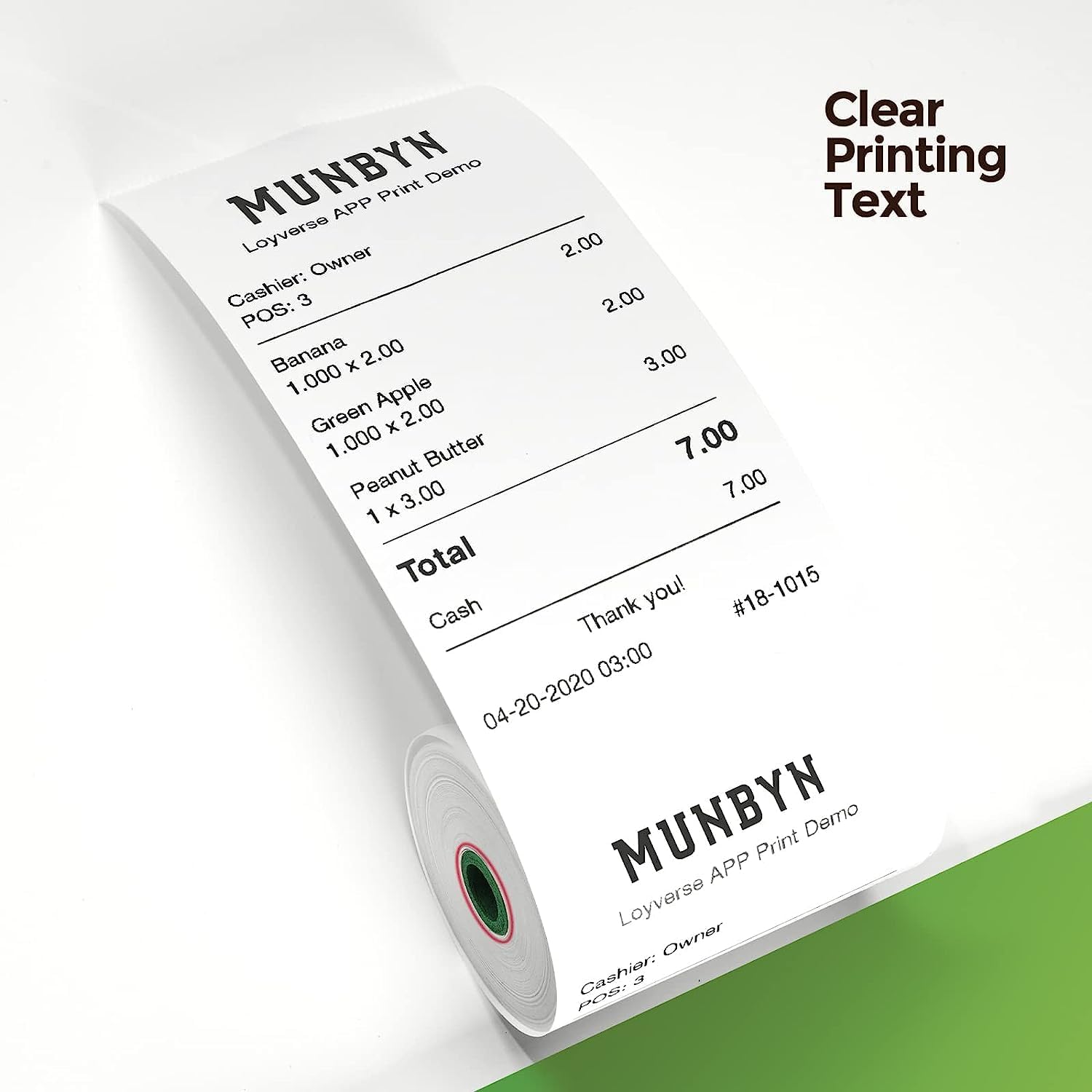 MUNBYN 80 x 50 mm Thermal Paper for All 80 mm Thermal Printers (10 Rolls)