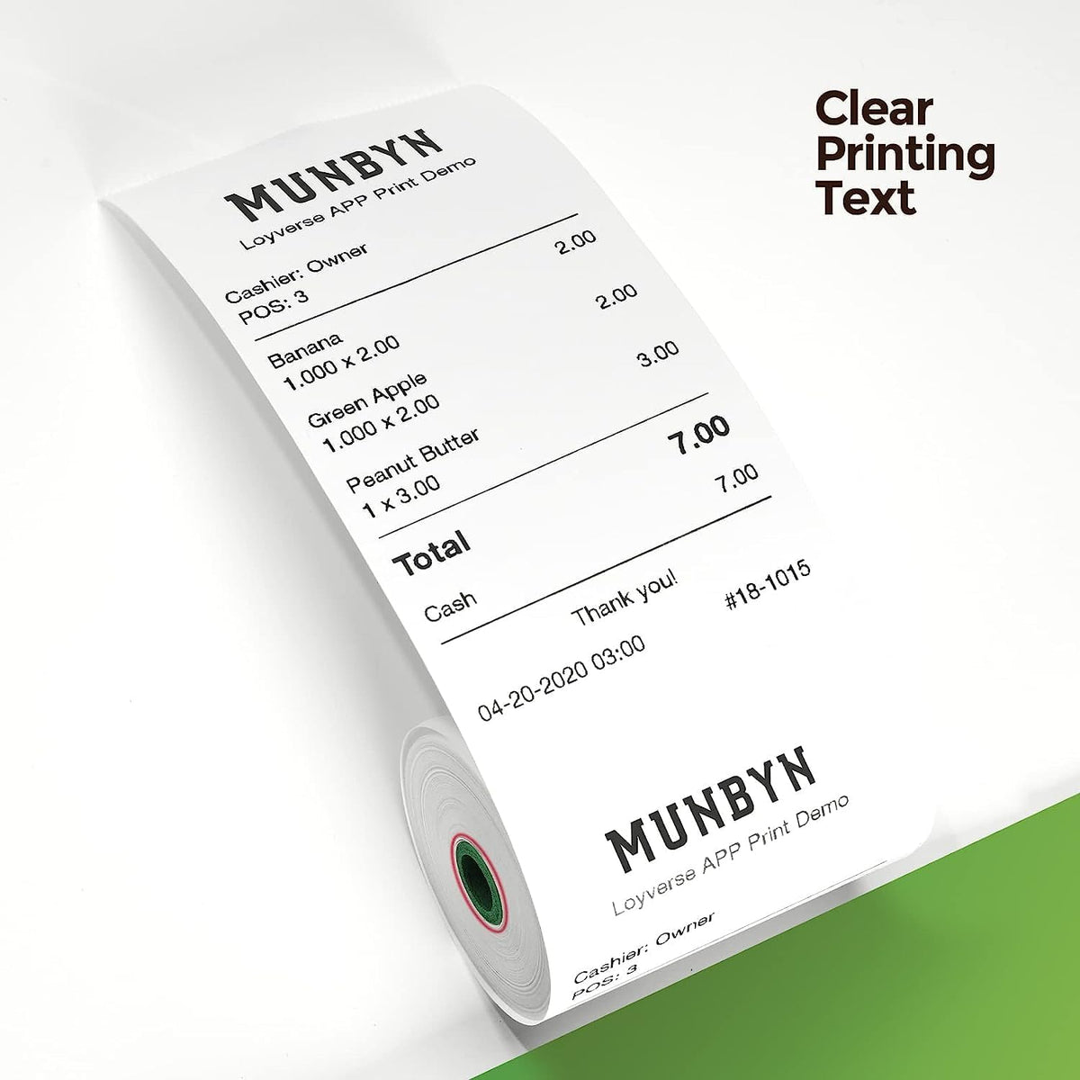MUNBYN 80 x 50 mm Thermal Paper for All 80 mm Thermal Printers (10 Rolls)