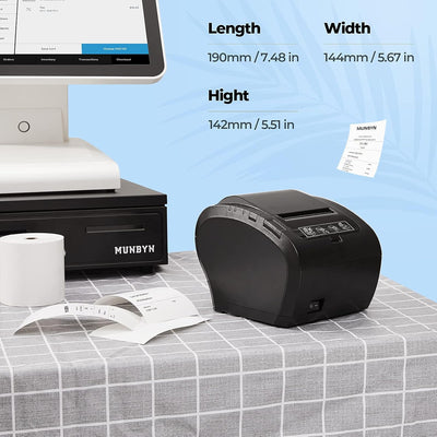 MUNBYN 047P-USEW WiFi + USB Thermal POS Receipt Printer