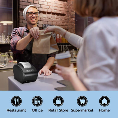 MUNBYN 047P-USEW WiFi + USB Thermal POS Receipt Printer