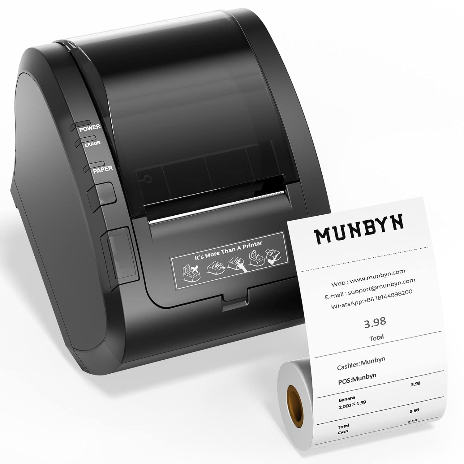 MUNBYN P047U 80mm USB Receipt Printer for Restaurants and Stores