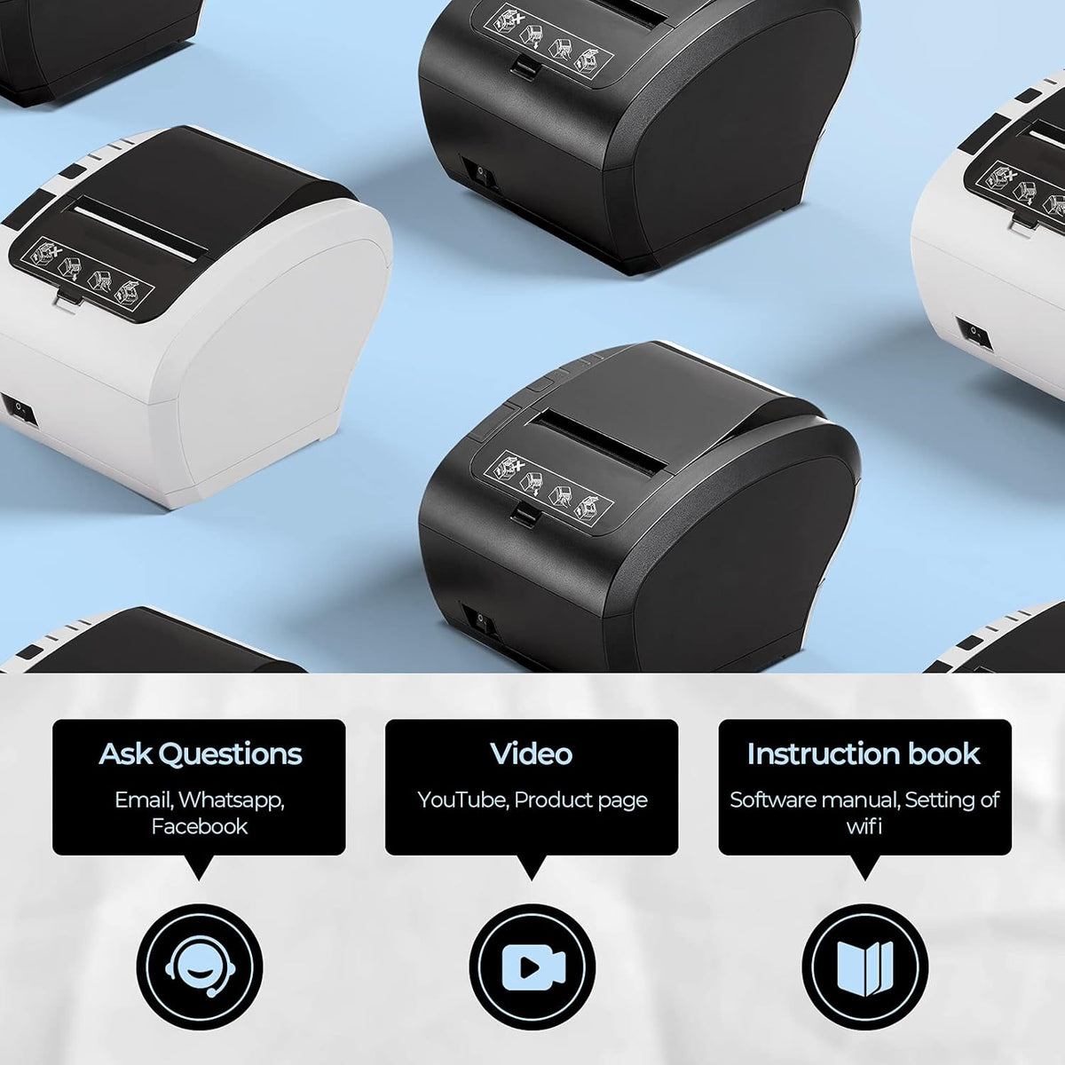 MUNBYN 047P-USEW WiFi + USB Thermal POS Receipt Printer