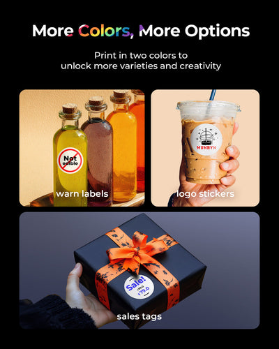 MUNBYN RealWriter 405B Bluetooth Printer & 2x2 Square Labels Candle Packaging Pro Set