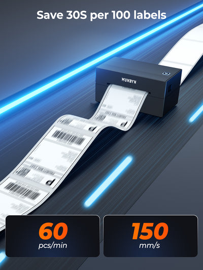 MUNBYN RW130B Bluetooth Thermodrucker Kit für Versand und einfache Etiketten