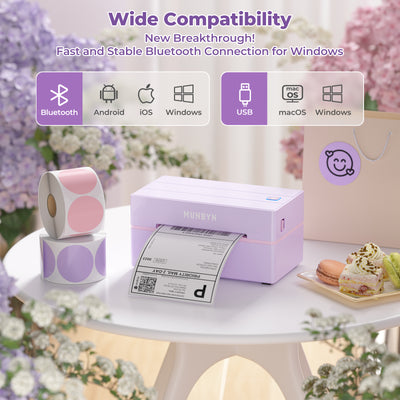 MUNBYN RW130B Bluetooth Thermodrucker Kit für Versand und einfache Etiketten