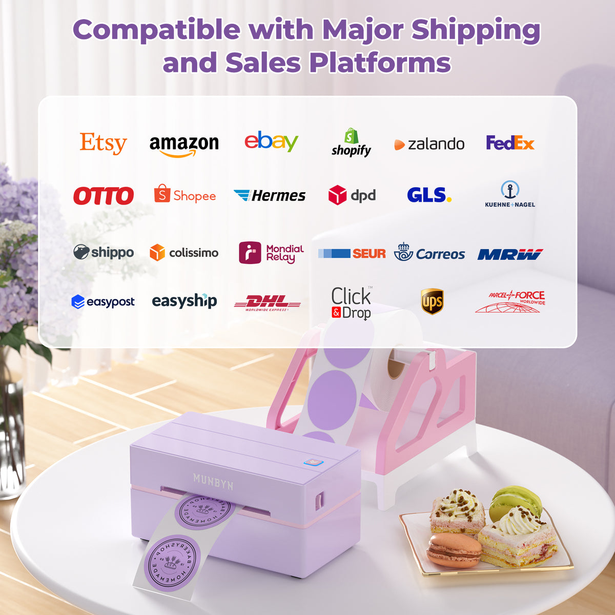 MUNBYN RW130B Bluetooth Thermodrucker Kit für Versand und einfache Etiketten
