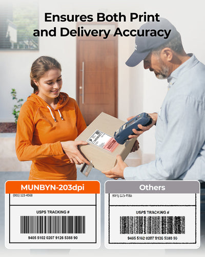 MUNBYN 130B Bluetooth Drucker & Kreis Etiketten Shopify Verpackung & Branding Klassisch Set