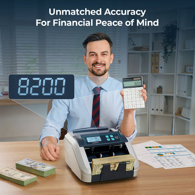 MUNBYN IMC51 Machine compteuse de billets pour le comptage des espèces en EUR