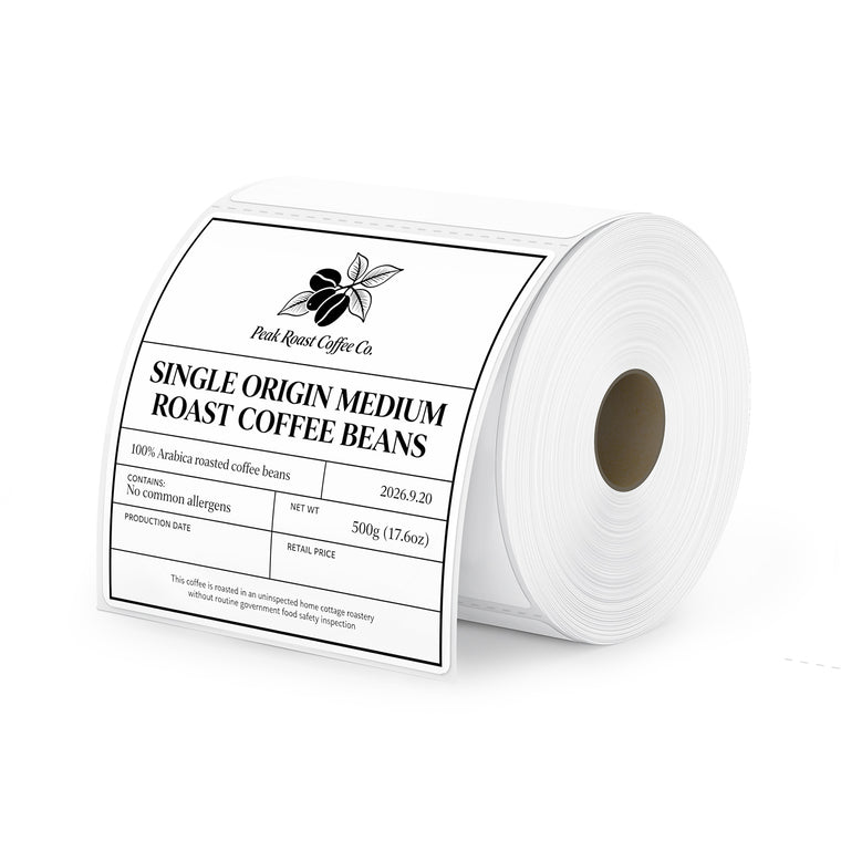 MUNBYN 4" x 4" Universal Thermo-etiketten für kleine Unternehmen und Bäckereien