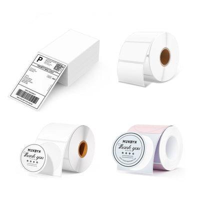 MUNBYN kit d'étiquettes de branding pour vêtements et emballage personnalisé