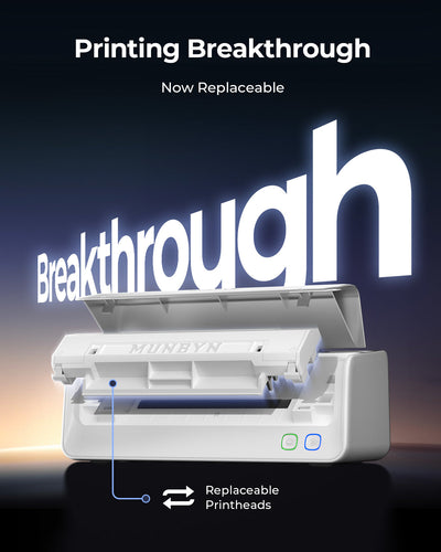 MUNBYN RealWriter 405B Bluetooth Drucker & Kreis Etiketten Bäckerei Profi Set