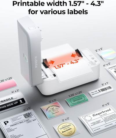 MUNBYN RW403B Bluetooth Thermodrucker für Versand- und Produktetiketten