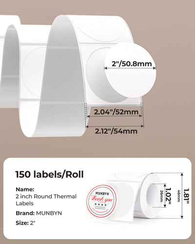MUNBYN kit d'étiquettes produit pour boulangerie et emballage personnalisé