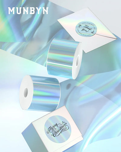 MUNBYN 2" Holographic Thermal Labels for Product Packaging
