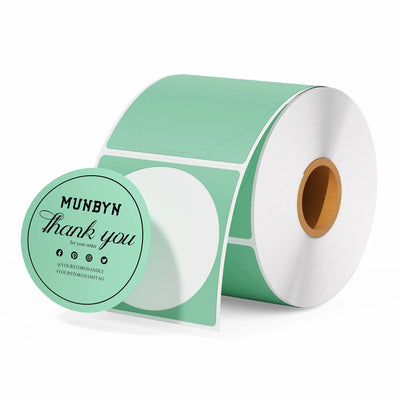 MUNBYN 2" runde Thermoetiketten für Produkt, Logo und Mehrzweck-Aufkleber