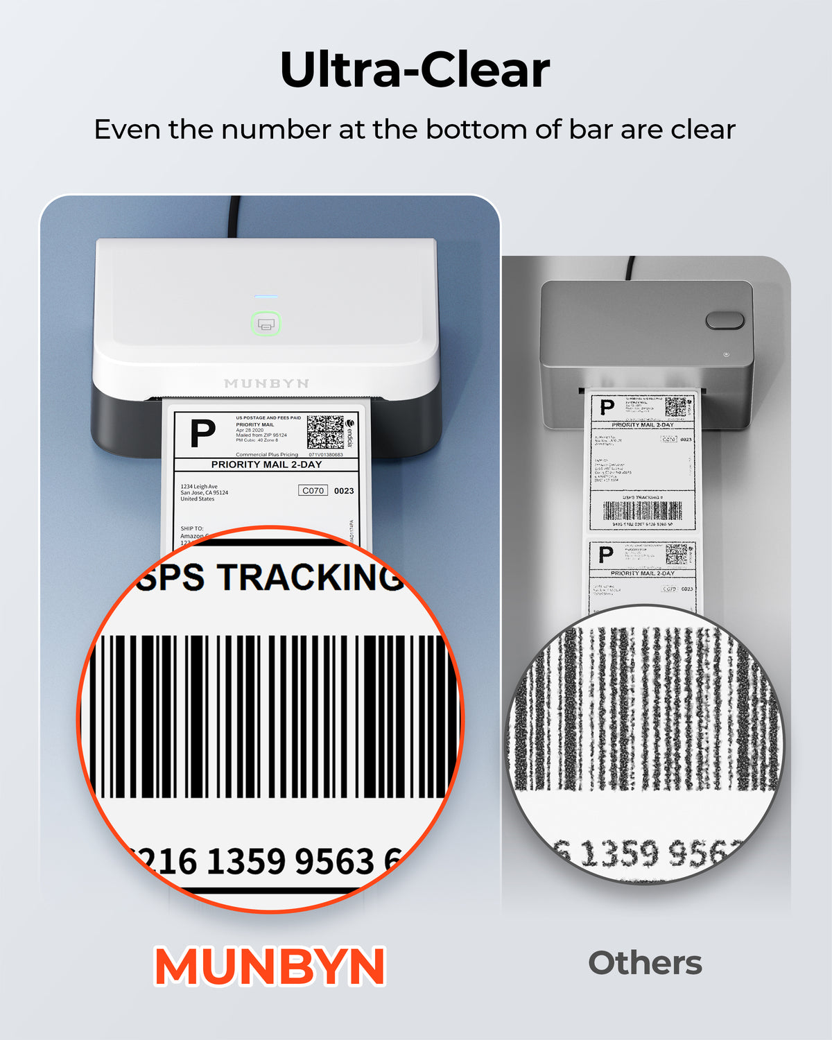 MUNBYN RW403B Bluetooth Thermal Label Printer Kit for Shipping and Product Labels