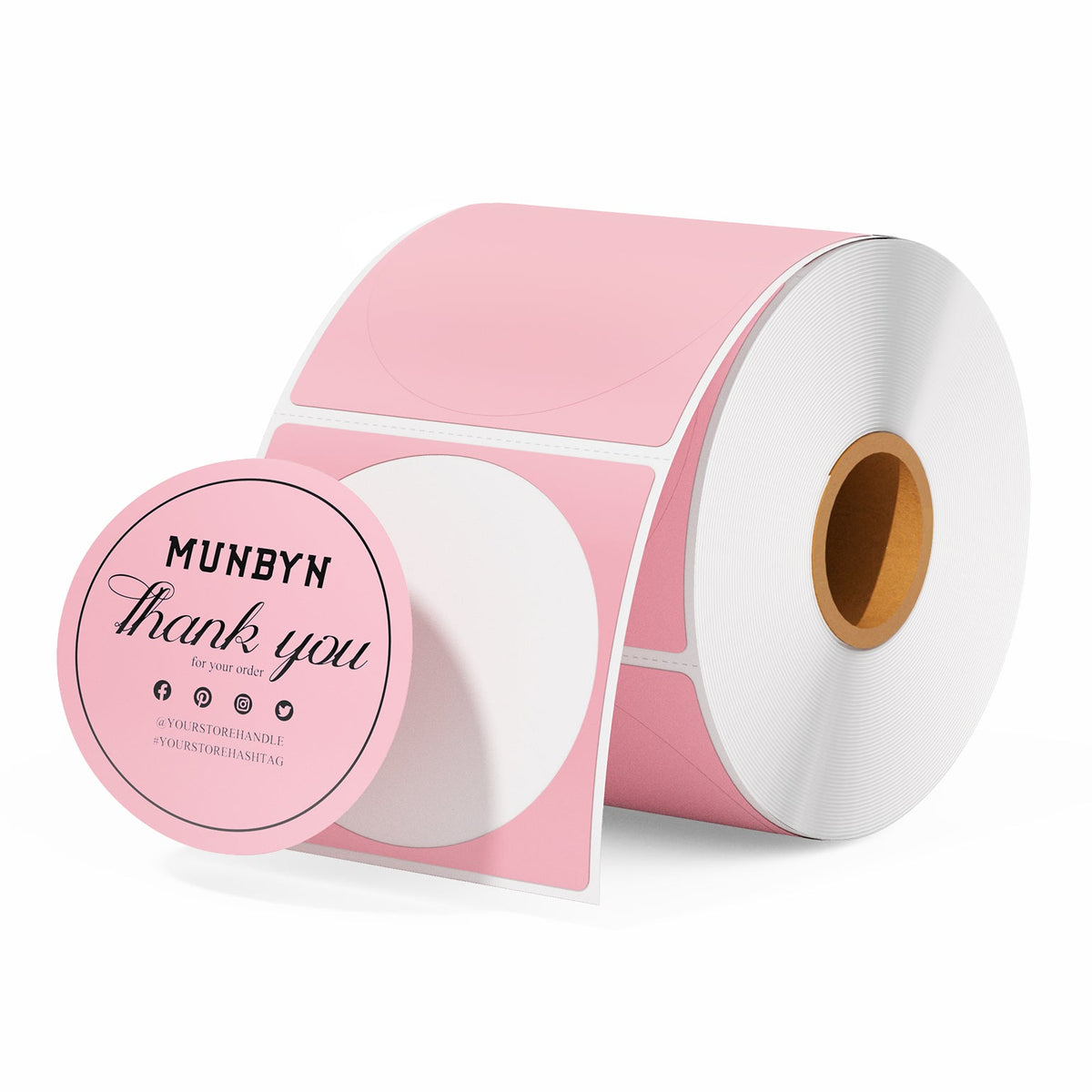 MUNBYN 130B Bluetooth Drucker & Kreis Etiketten Shopify Verpackung & Branding Klassisch Set