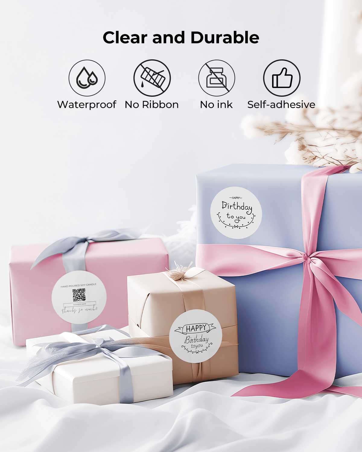 MUNBYN Etsy handmade winkel labelset voor verpakking en verzending