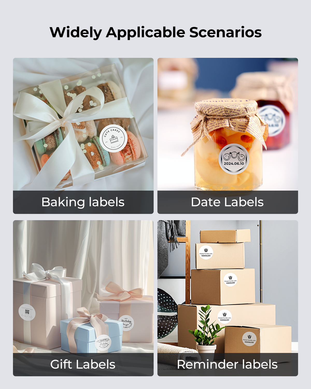 MUNBYN kit d'étiquettes de branding pour vêtements et emballage personnalisé