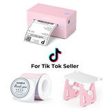 MUNBYN 130B Bluetooth Drucker & Morandi Etiketten TikTok Verpackung & Branding Klassisch Set
