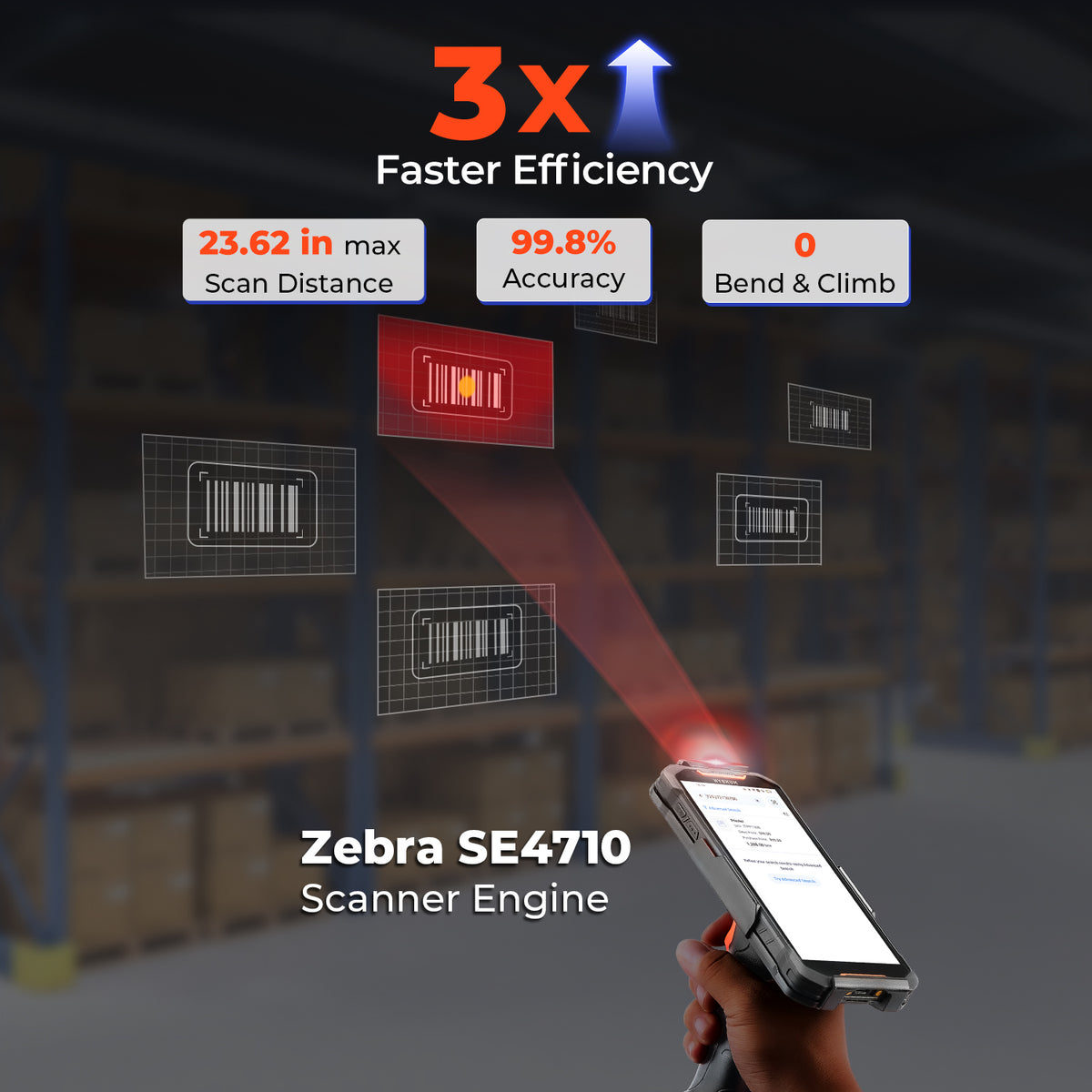 MUNBYN AS01P Android Barcode Scanner für Lagerinventur