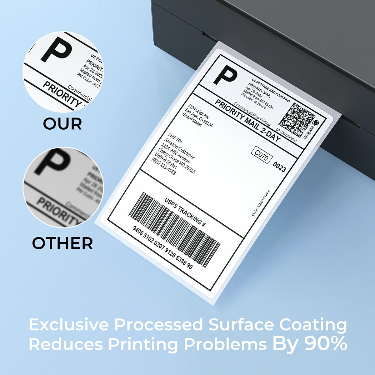 MUNBYN 4" x 6" Thermal Shipping Labels for Package Shipping