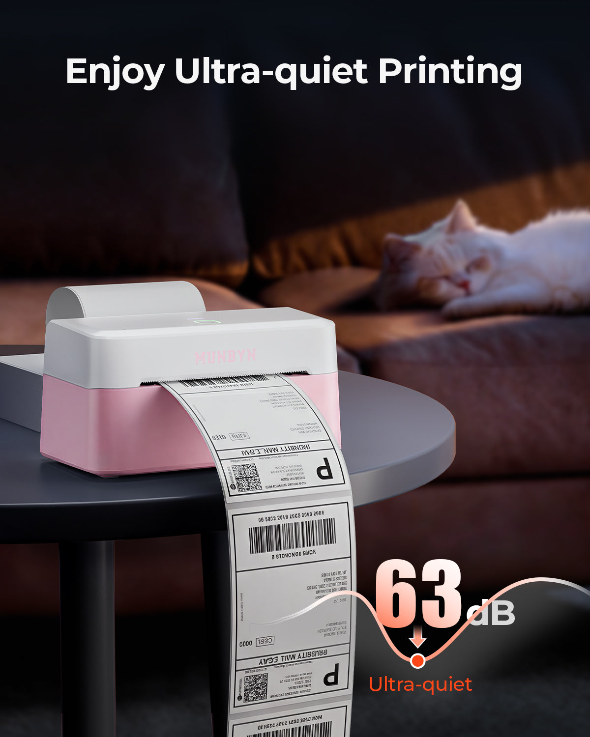 MUNBYN RW403B Bluetooth Thermodrucker für Versand- und Produktetiketten