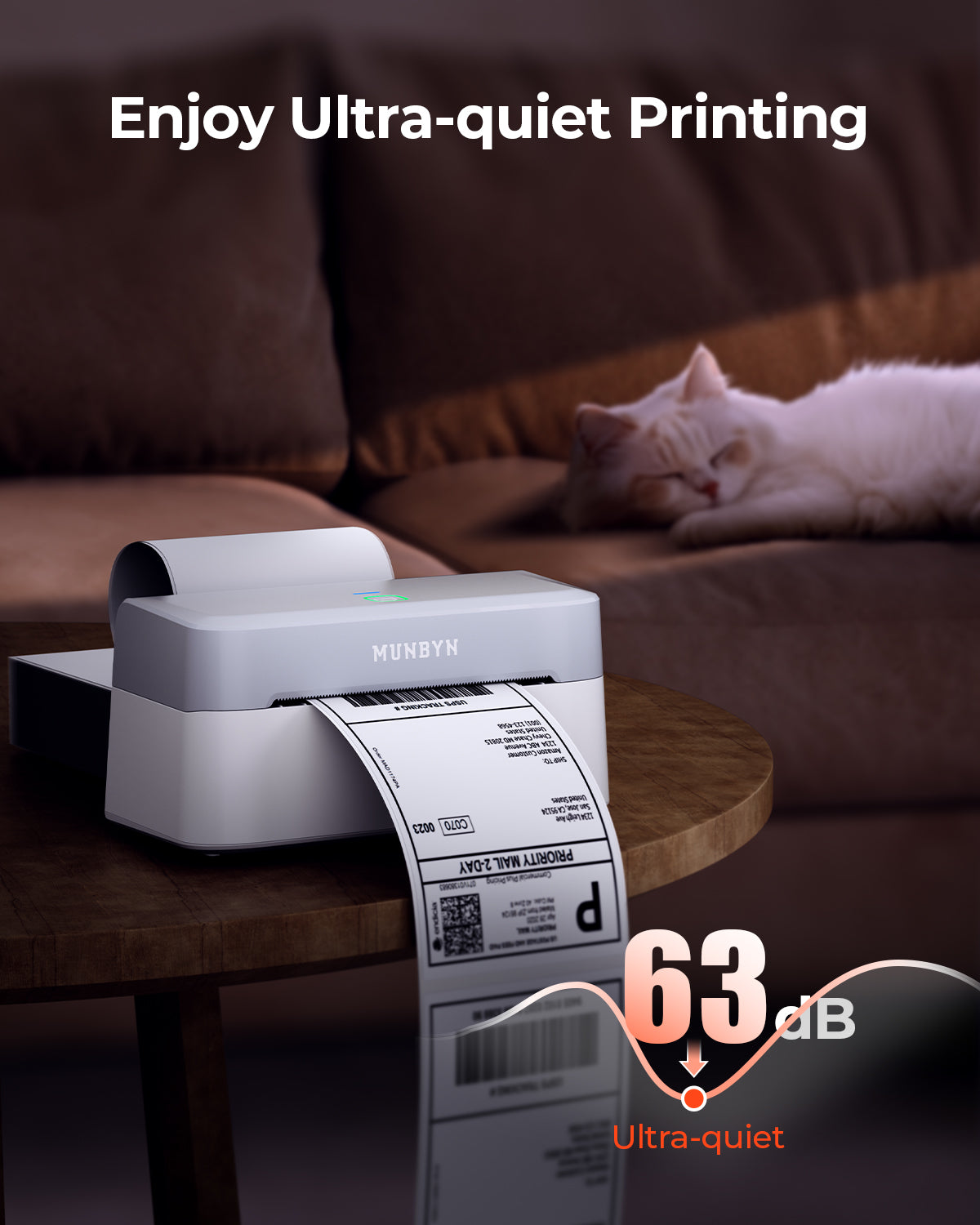 MUNBYN RealWriter 403B Bluetooth Drucker & Kreis Etiketten Shopify Verpackung & Branding Modern Set