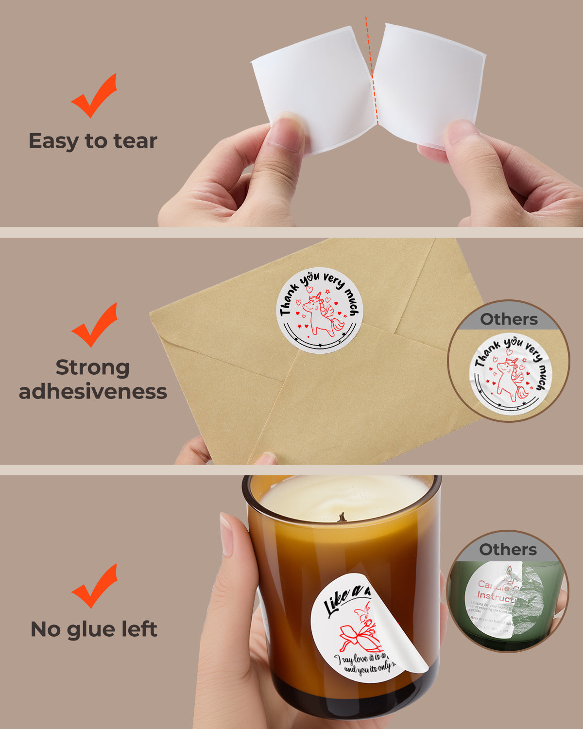 MUNBYN Supplement Branding Etiketten-Kit für Individuelle Verpackung