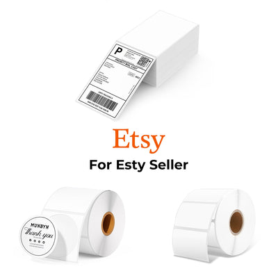 MUNBYN Etsy handmade winkel labelset voor verpakking en verzending