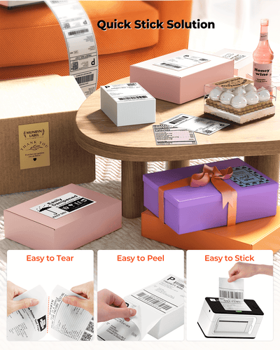 Kit d'étiquettes professionnelles premium MUNBYN pour emballages polyvalents