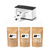 MUNBYN RealWriter 941B Bluetooth Printer & Rectangular Labels Pet Packaging Starter Set