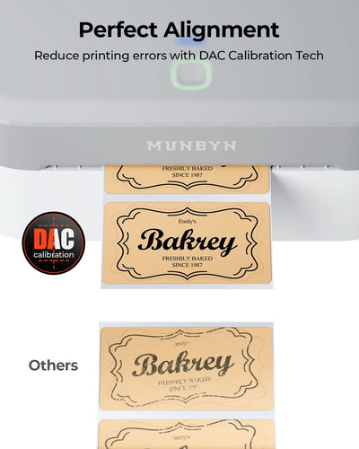 MUNBYN RW403B Bluetooth Thermodrucker Kit für Versand- und Produktetiketten