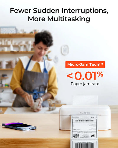 MUNBYN RW402B kit d'imprimante thermique Bluetooth pour étiquettes d'expédition quotidiennes