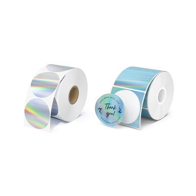 MUNBYN 2" Holographic Thermal Labels Kit for Product Packaging