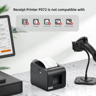 MUNBYN P072 80mm Receipt Printer with Auto Cutter for POS Systems