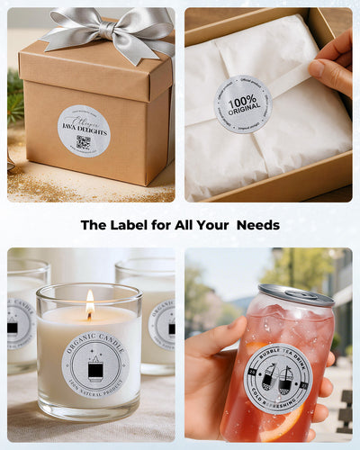 MUNBYN 2" Glitzer-Thermoetiketten Mischpackung für Branding-Aufkleber