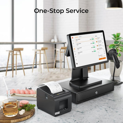 MUNBYN P072 80mm Receipt Printer with Auto Cutter for POS Systems