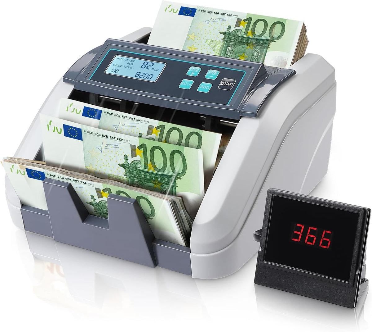MUNBYN IMC51 Geldzählmaschine für EUR-Bargeldzählung