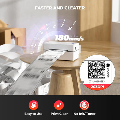 MUNBYN RW130B Bluetooth Thermodrucker für Versand und einfache Produktetiketten