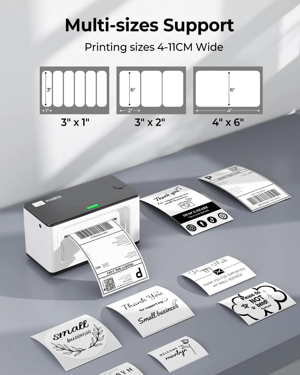 MUNBYN RW941AP imprimante thermique AirPrint pour étiquettes polyvalentes