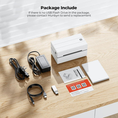 MUNBYN RW130B Bluetooth Thermodrucker für Versand und einfache Produktetiketten